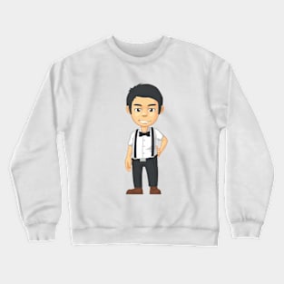 Young Man Character with Bowties Crewneck Sweatshirt